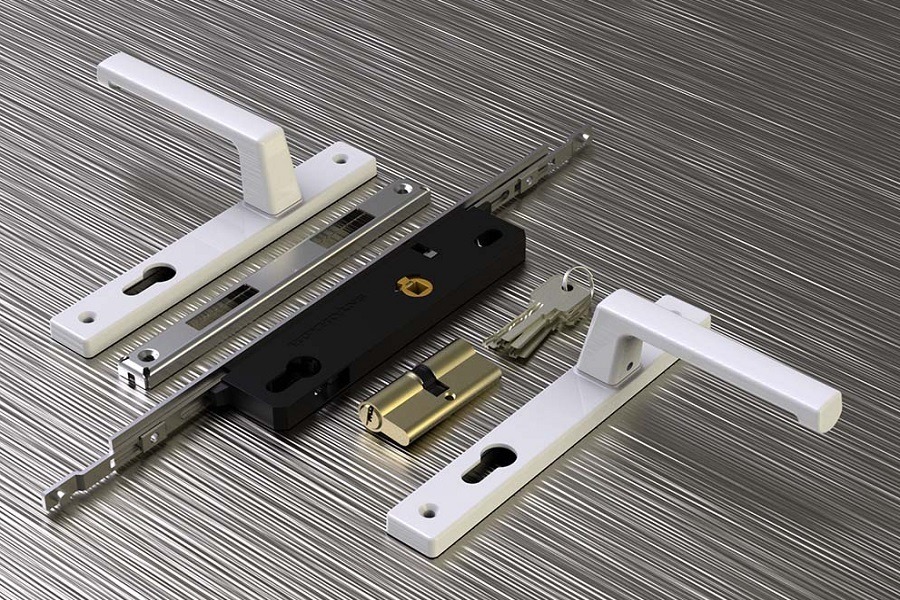 Khóa cửa nhôm kính